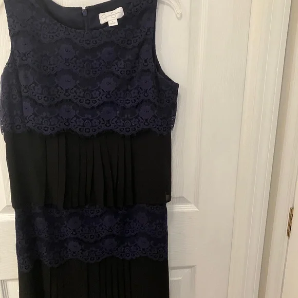 Jessica Simpson Navy Blue Lace Dress, Size 8